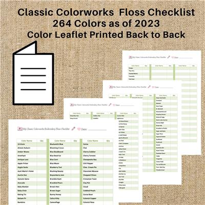 (image for) Embroidery Floss Checklist Classic Colorworks 2023